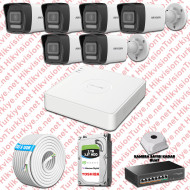 Hikvision 06 İp Kameralı 4mp Hibrit Colorvu Kamera Seti